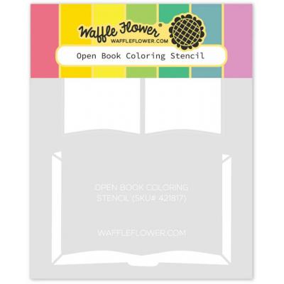 Waffle Flower Stencil - Open Book Coloring
